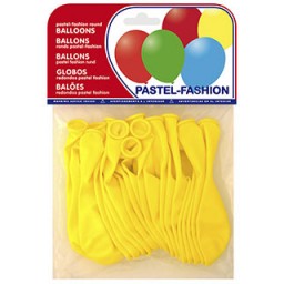 20 globos pastel amarillo